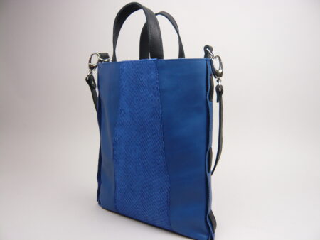 Handtas A4 viszalmleer blauw