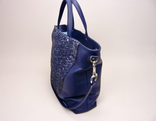 Shopper A4 visbaarsleer blauw