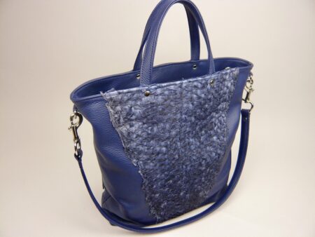 Shopper A4 visbaarsleer blauw